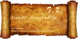 Tuskó Krisztián névjegykártya