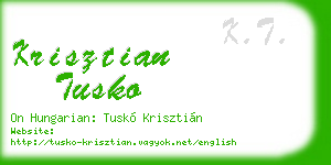 krisztian tusko business card