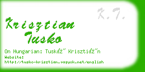 krisztian tusko business card